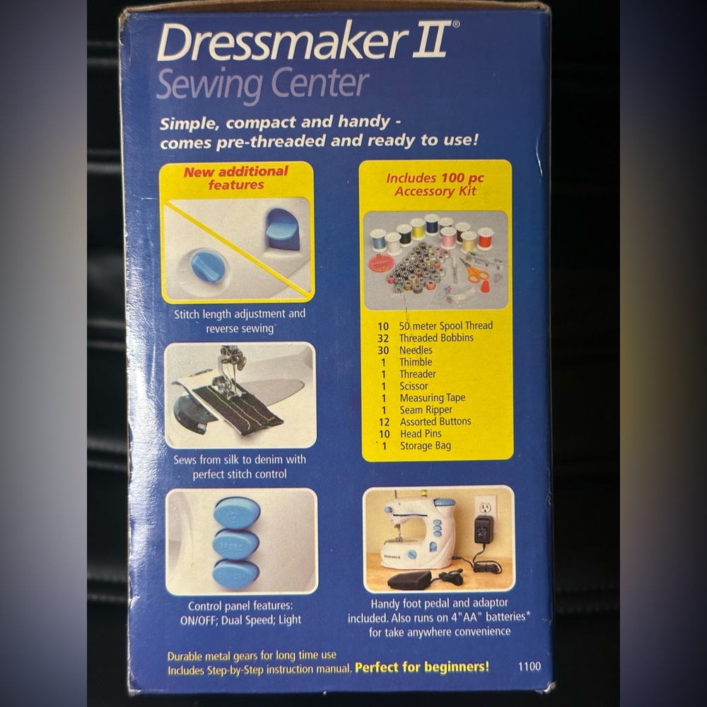 Compact Sewing Machine with Accessory Kit - Blue - Picture 5 of 5